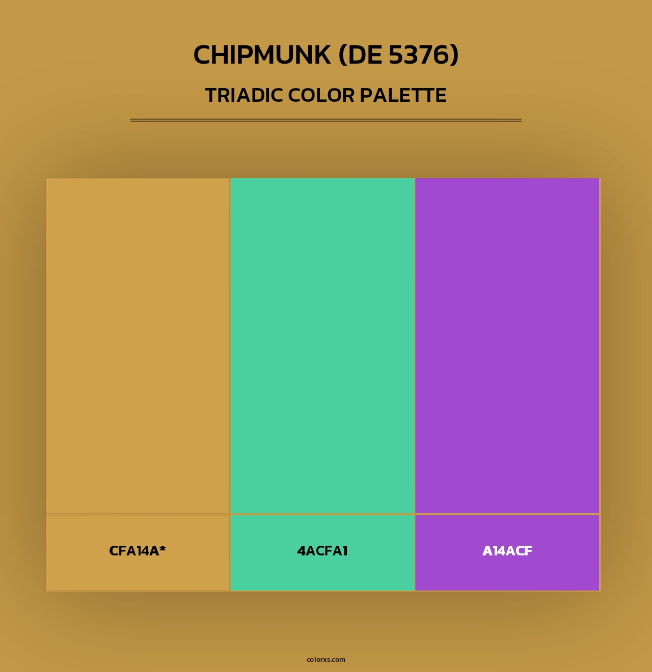 Chipmunk (DE 5376) - Triadic Color Palette