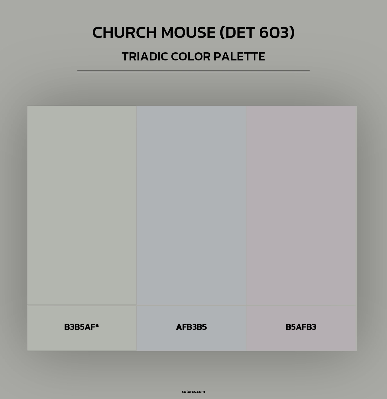 Church Mouse (DET 603) - Triadic Color Palette