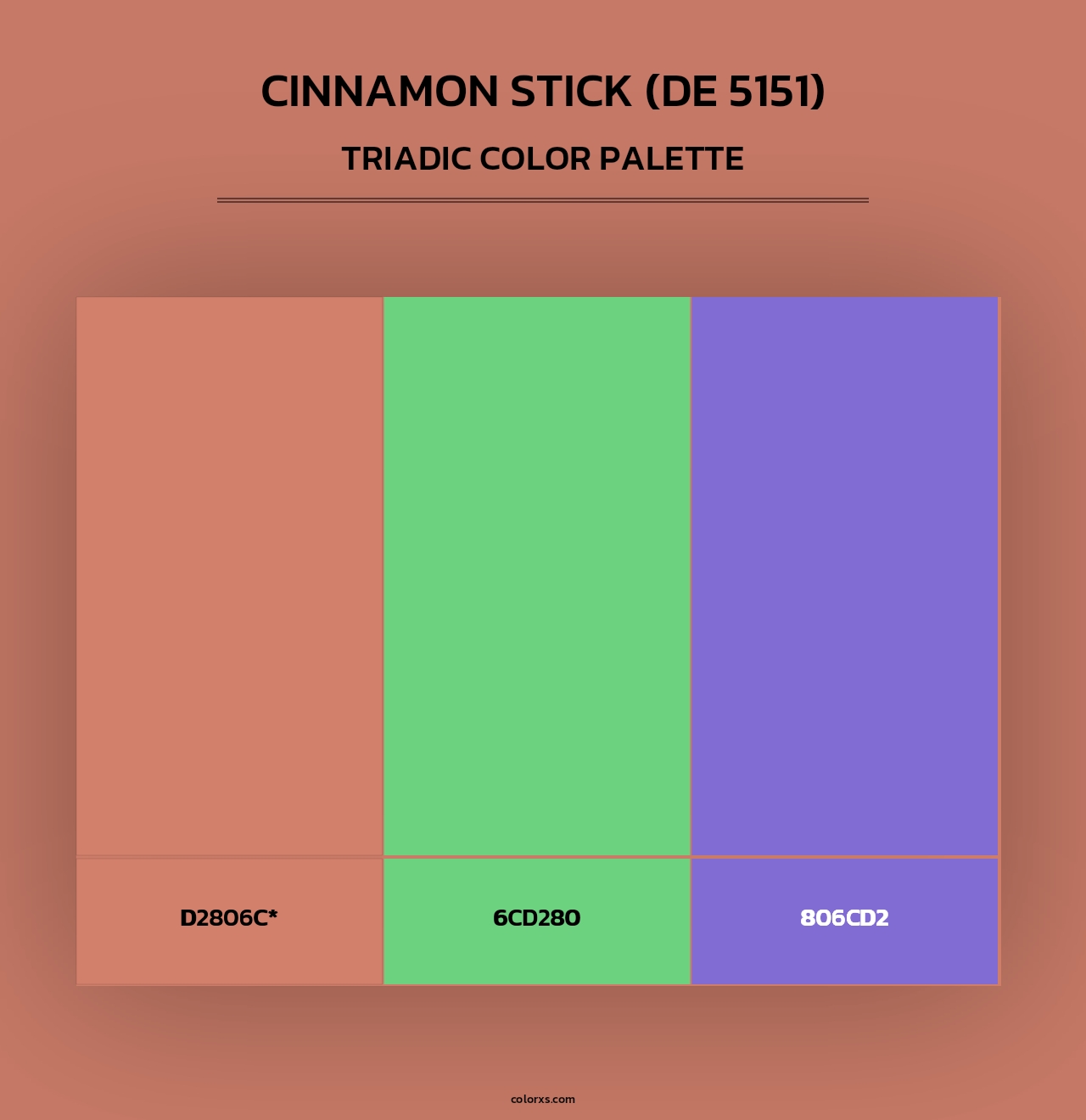Cinnamon Stick (DE 5151) - Triadic Color Palette