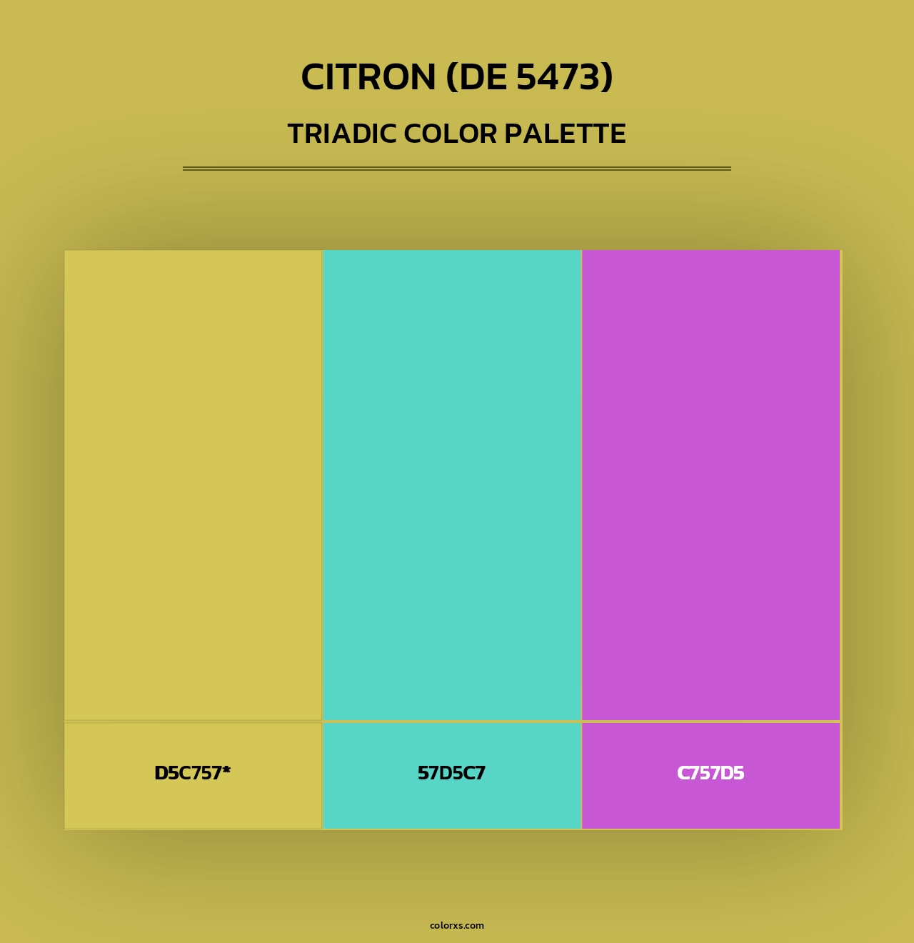 Citron (DE 5473) - Triadic Color Palette