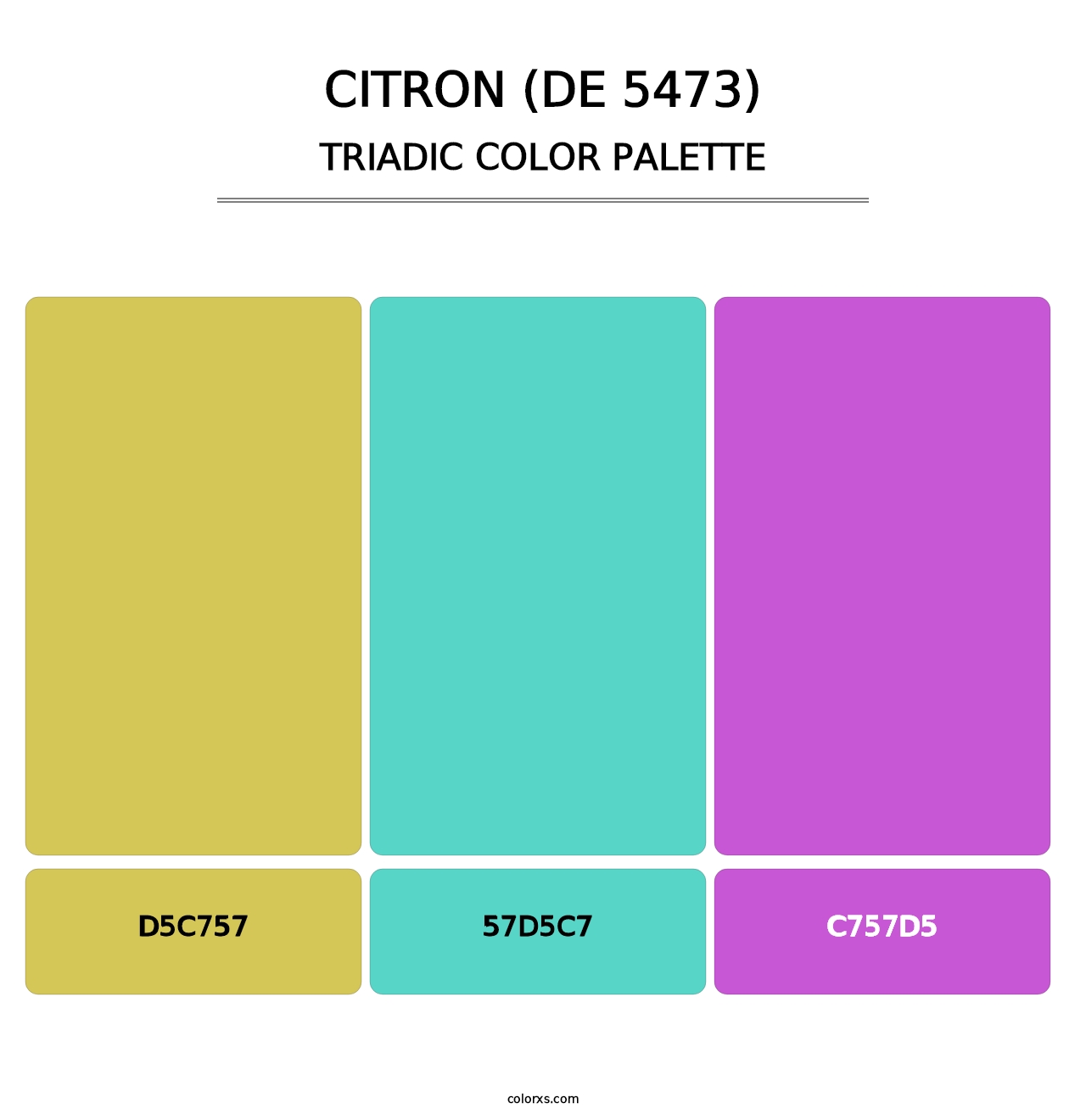 Citron (DE 5473) - Triadic Color Palette