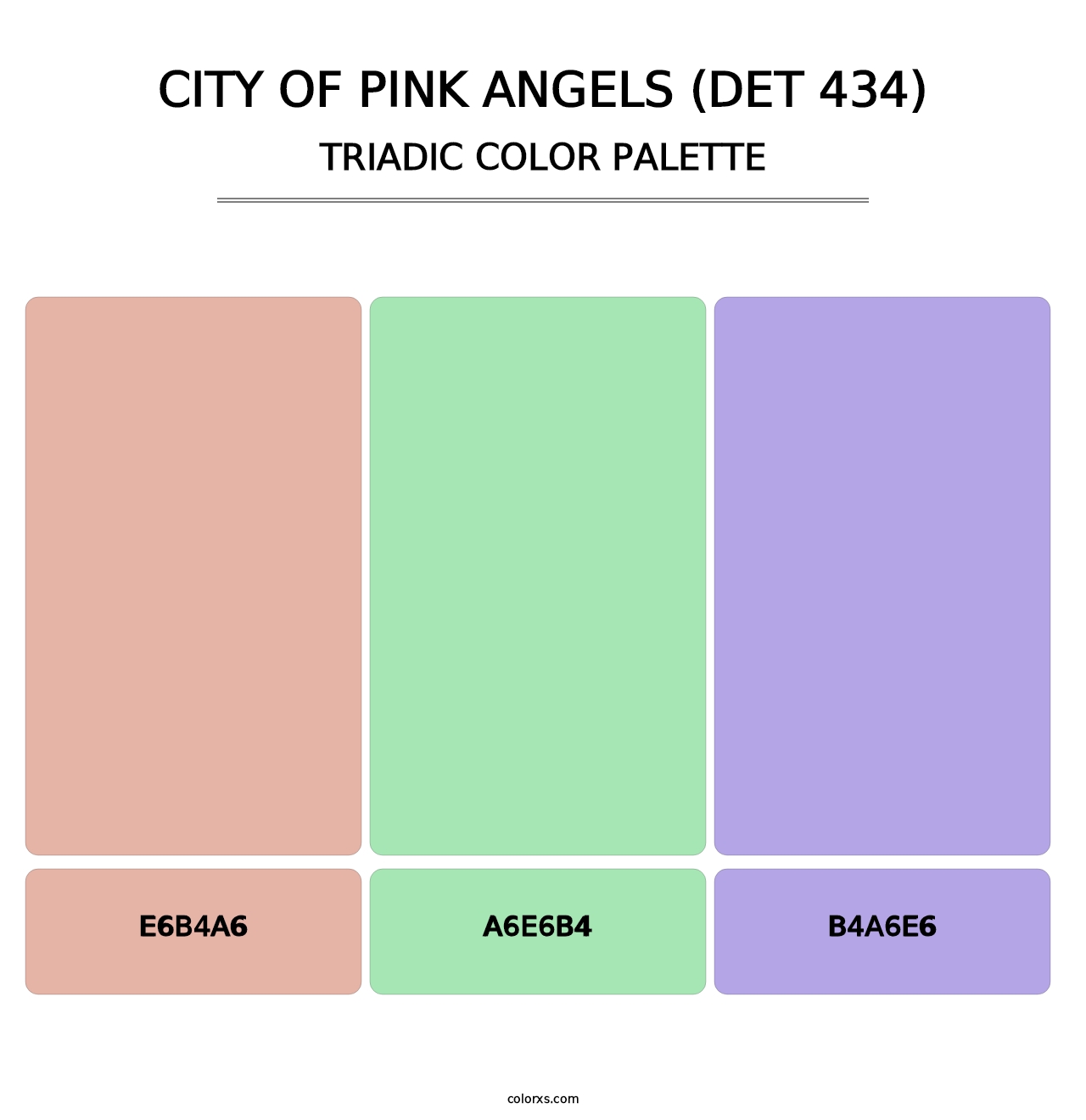 City of Pink Angels (DET 434) - Triadic Color Palette
