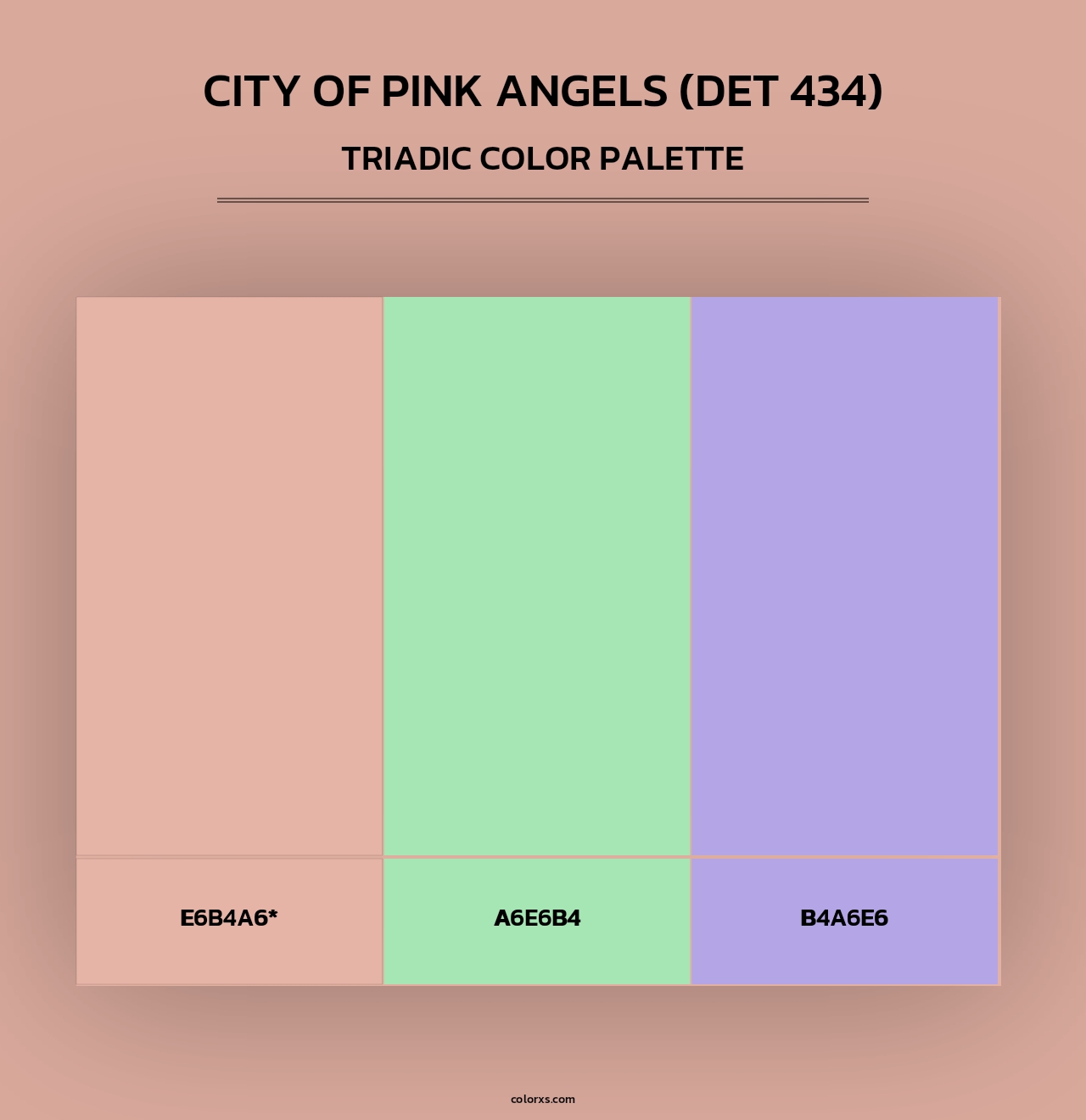 City of Pink Angels (DET 434) - Triadic Color Palette