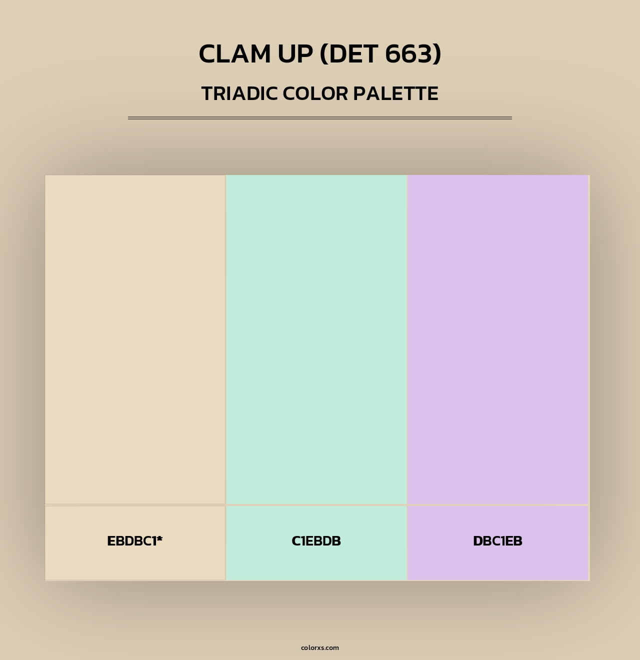 Clam Up (DET 663) - Triadic Color Palette