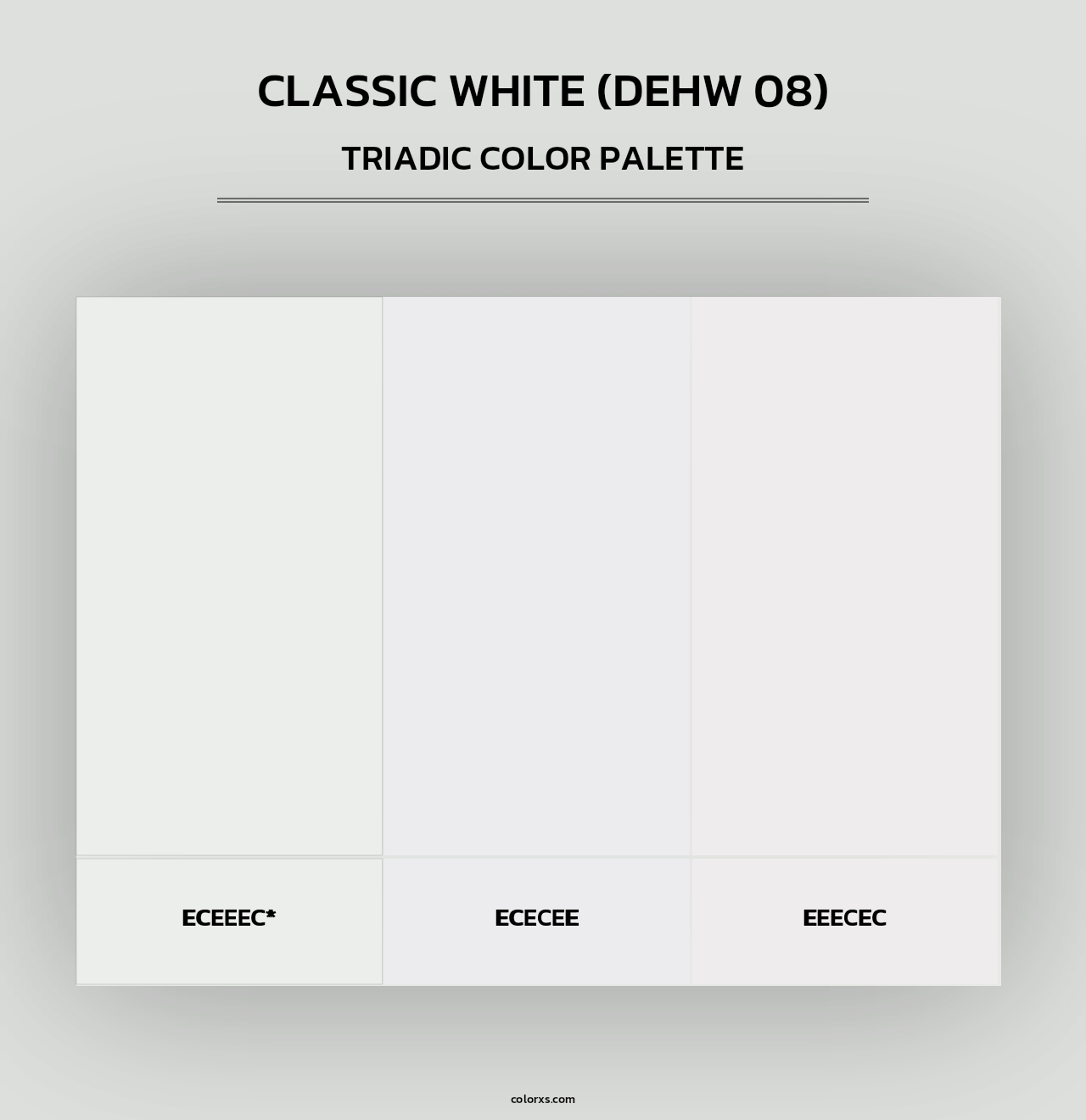 Classic White (DEHW 08) - Triadic Color Palette