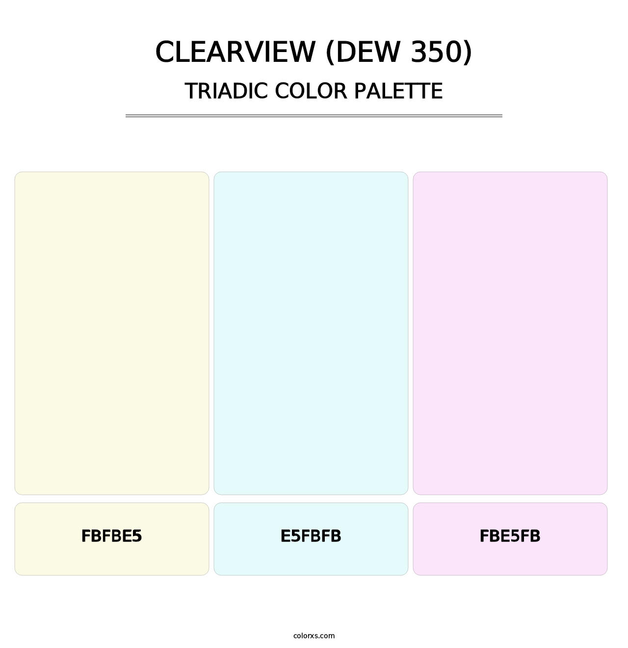 Clearview (DEW 350) - Triadic Color Palette