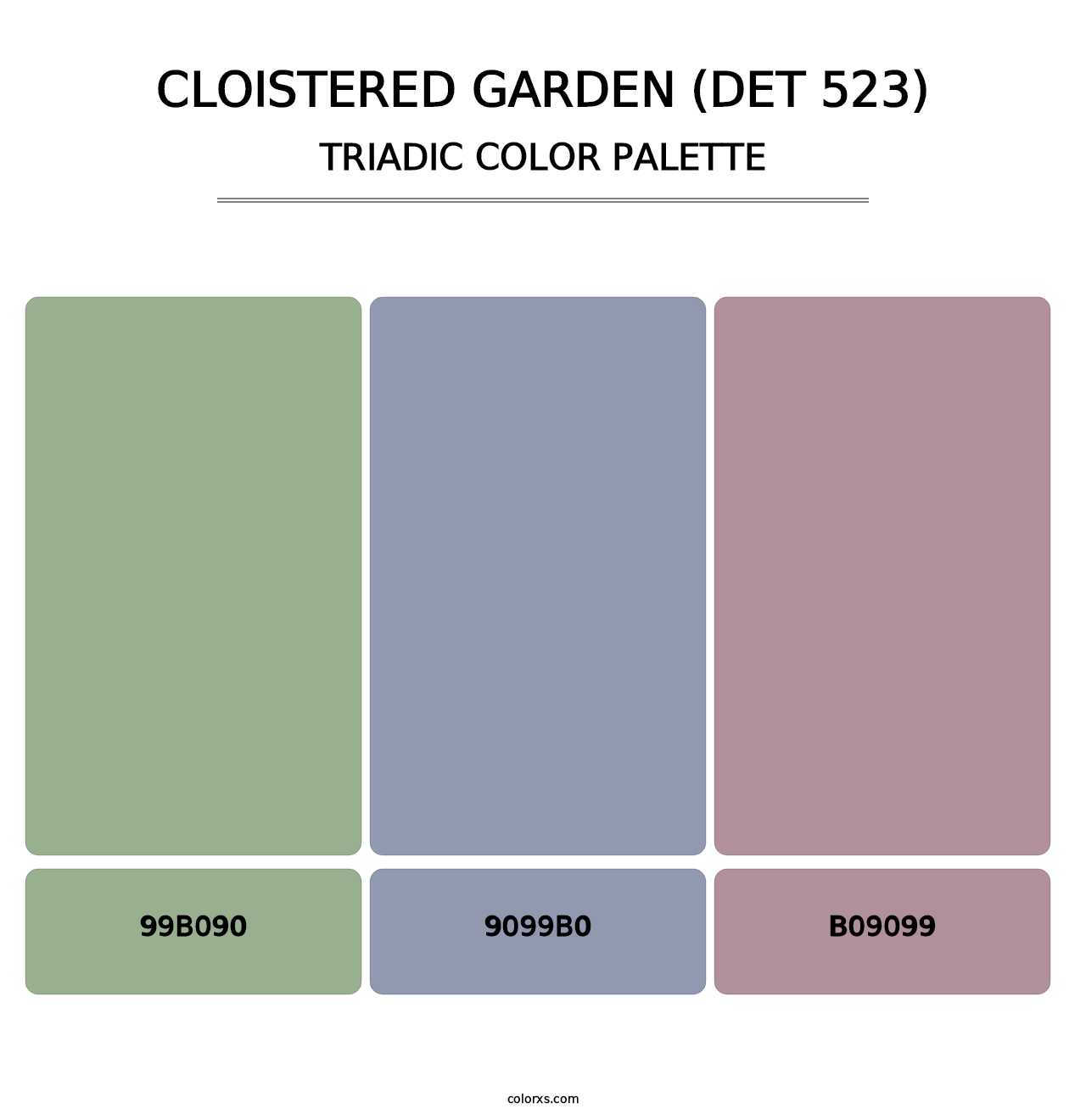 Cloistered Garden (DET 523) - Triadic Color Palette