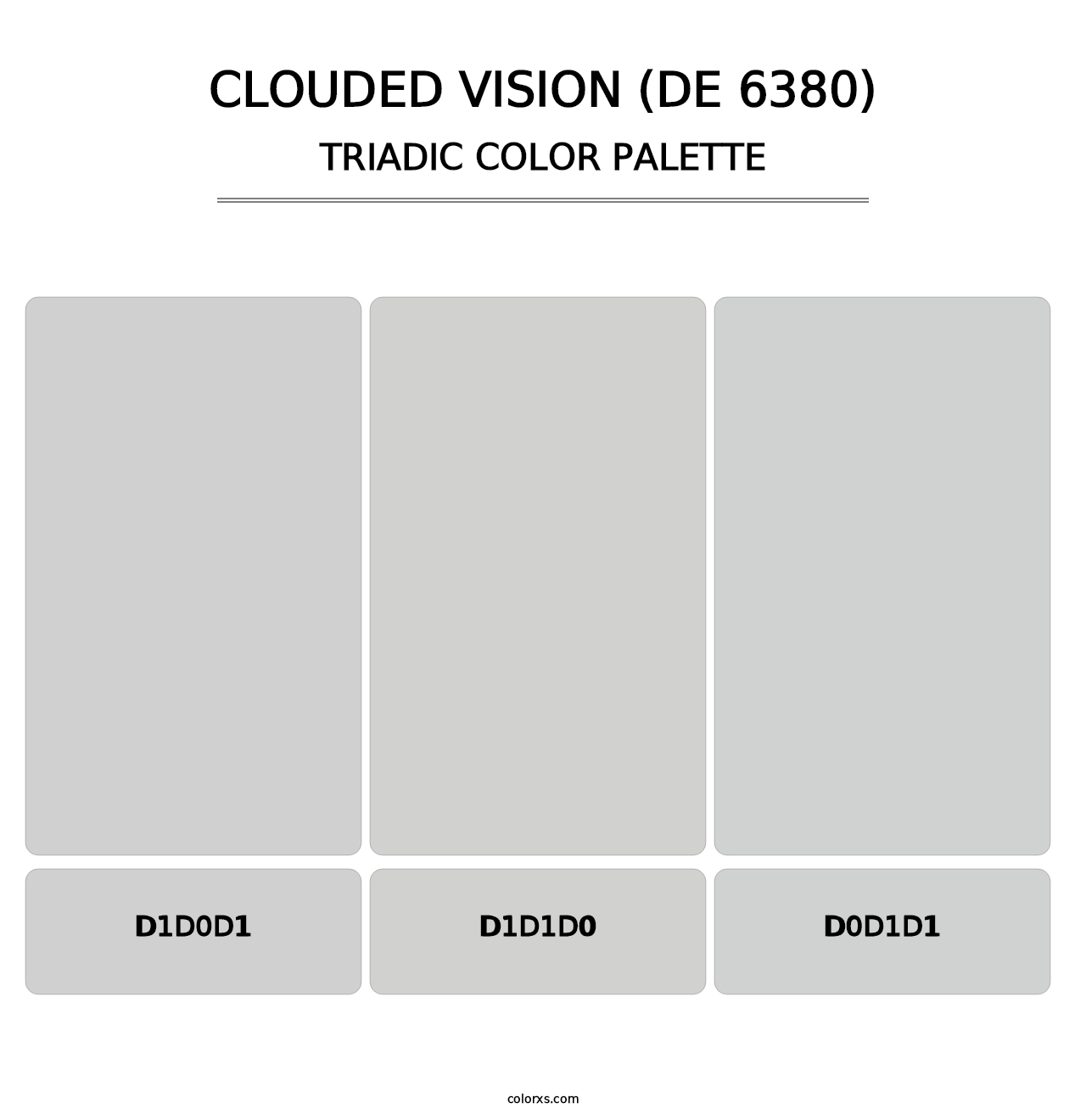 Clouded Vision (DE 6380) - Triadic Color Palette