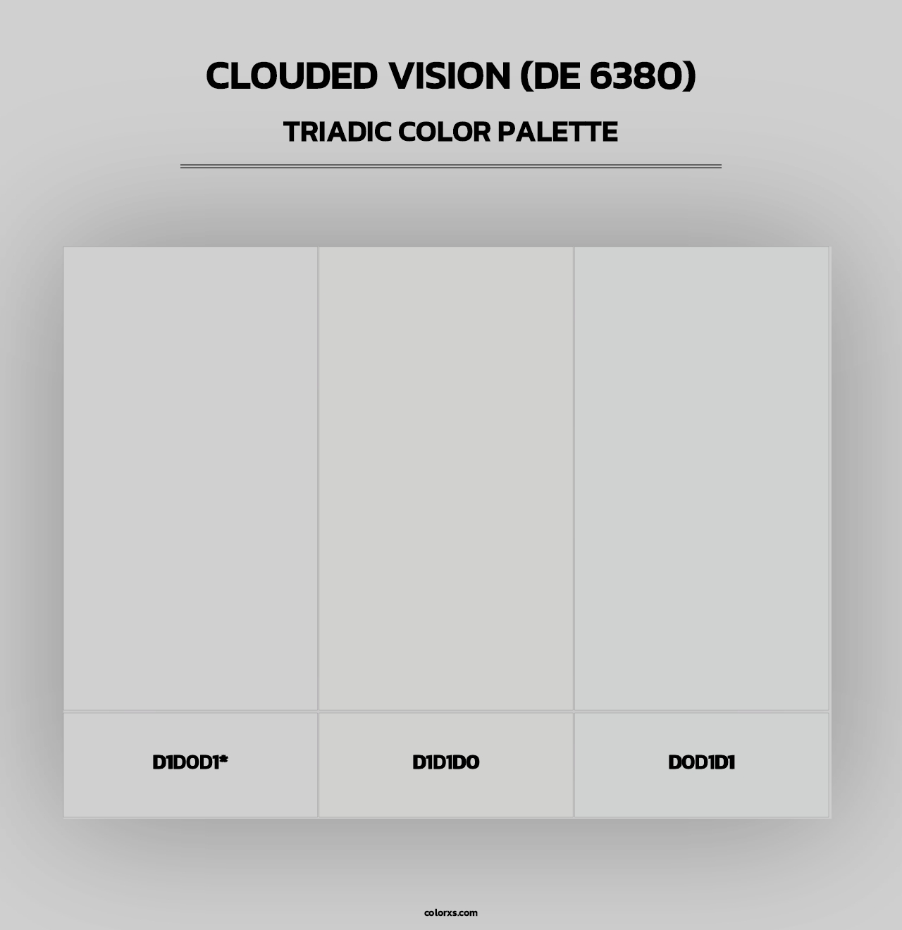 Clouded Vision (DE 6380) - Triadic Color Palette