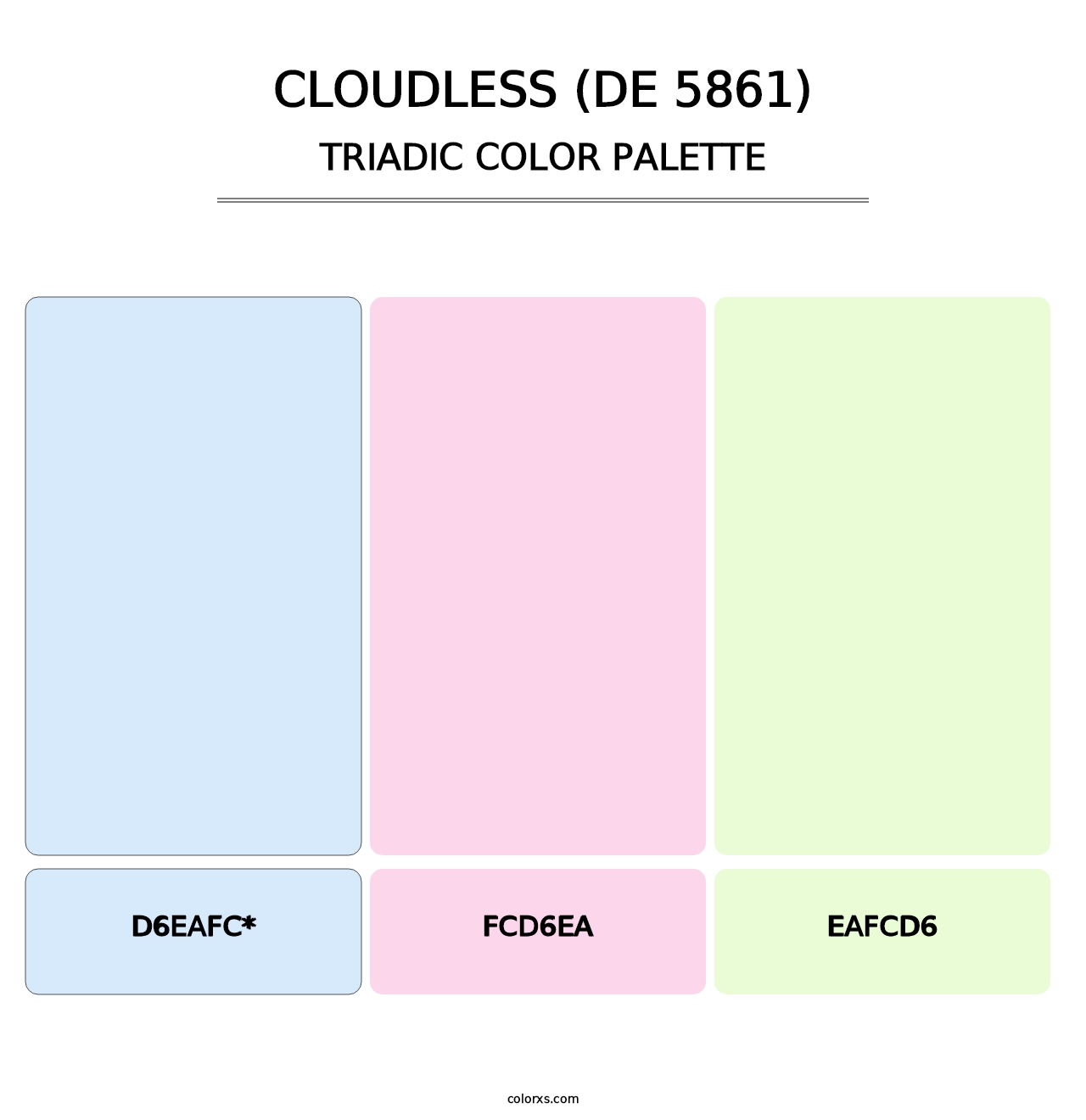 Cloudless (DE 5861) - Triadic Color Palette