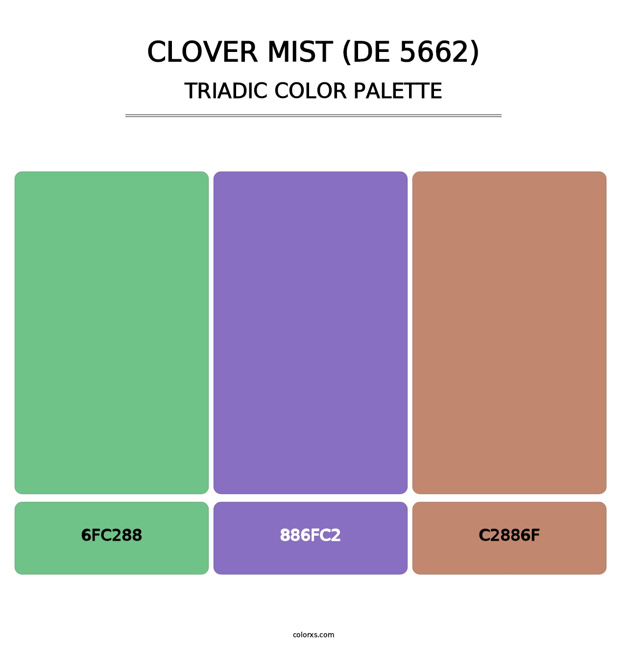 Clover Mist (DE 5662) - Triadic Color Palette