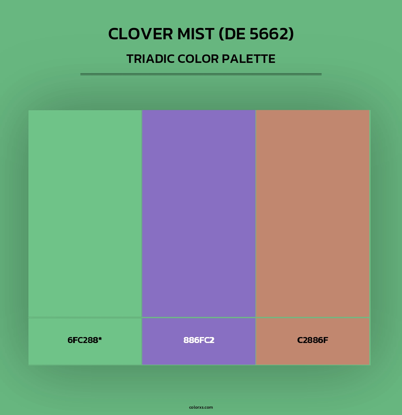 Clover Mist (DE 5662) - Triadic Color Palette