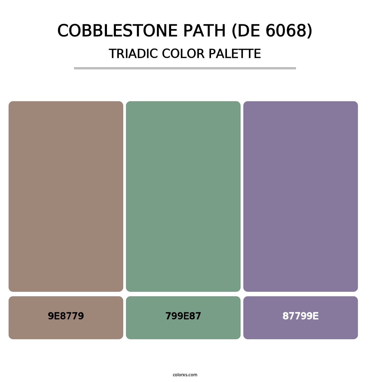 Cobblestone Path (DE 6068) - Triadic Color Palette