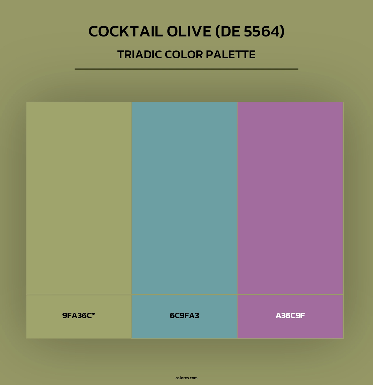 Cocktail Olive (DE 5564) - Triadic Color Palette