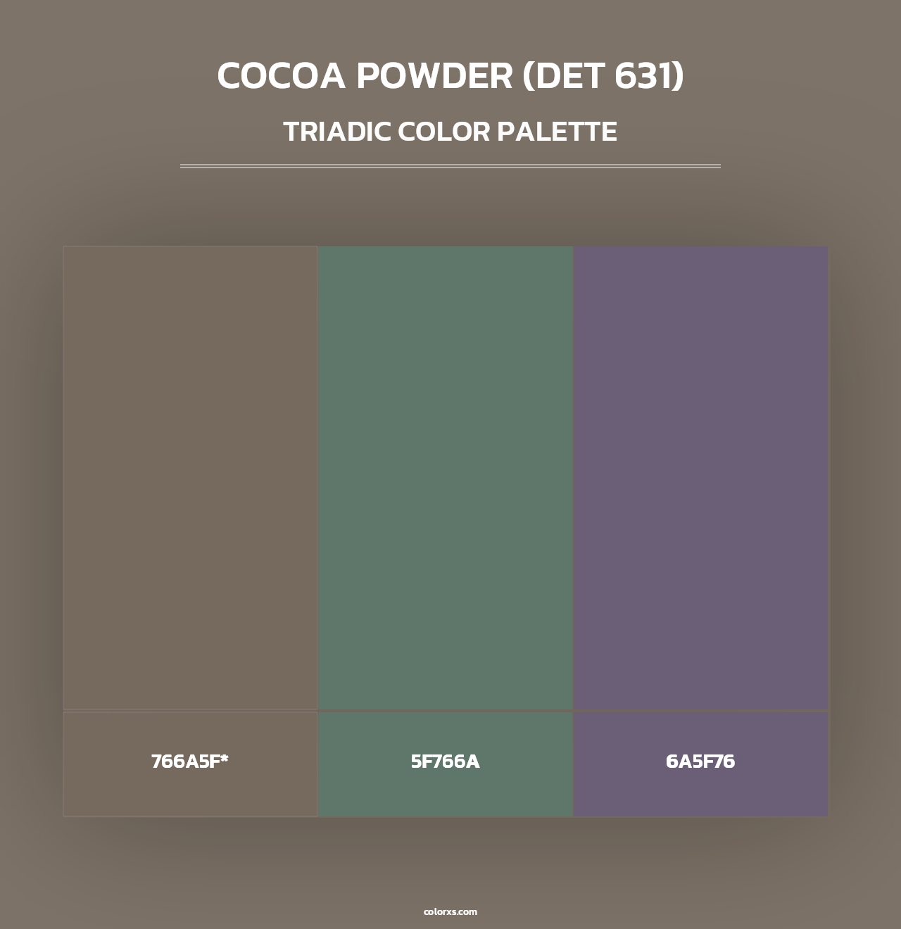 Cocoa Powder (DET 631) - Triadic Color Palette