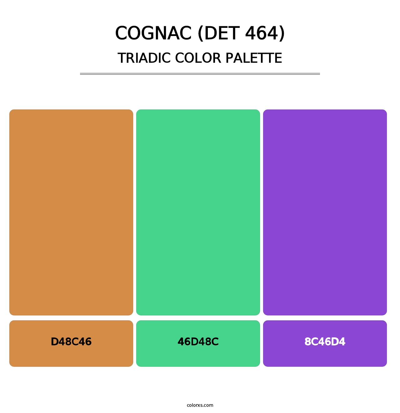 Cognac (DET 464) - Triadic Color Palette