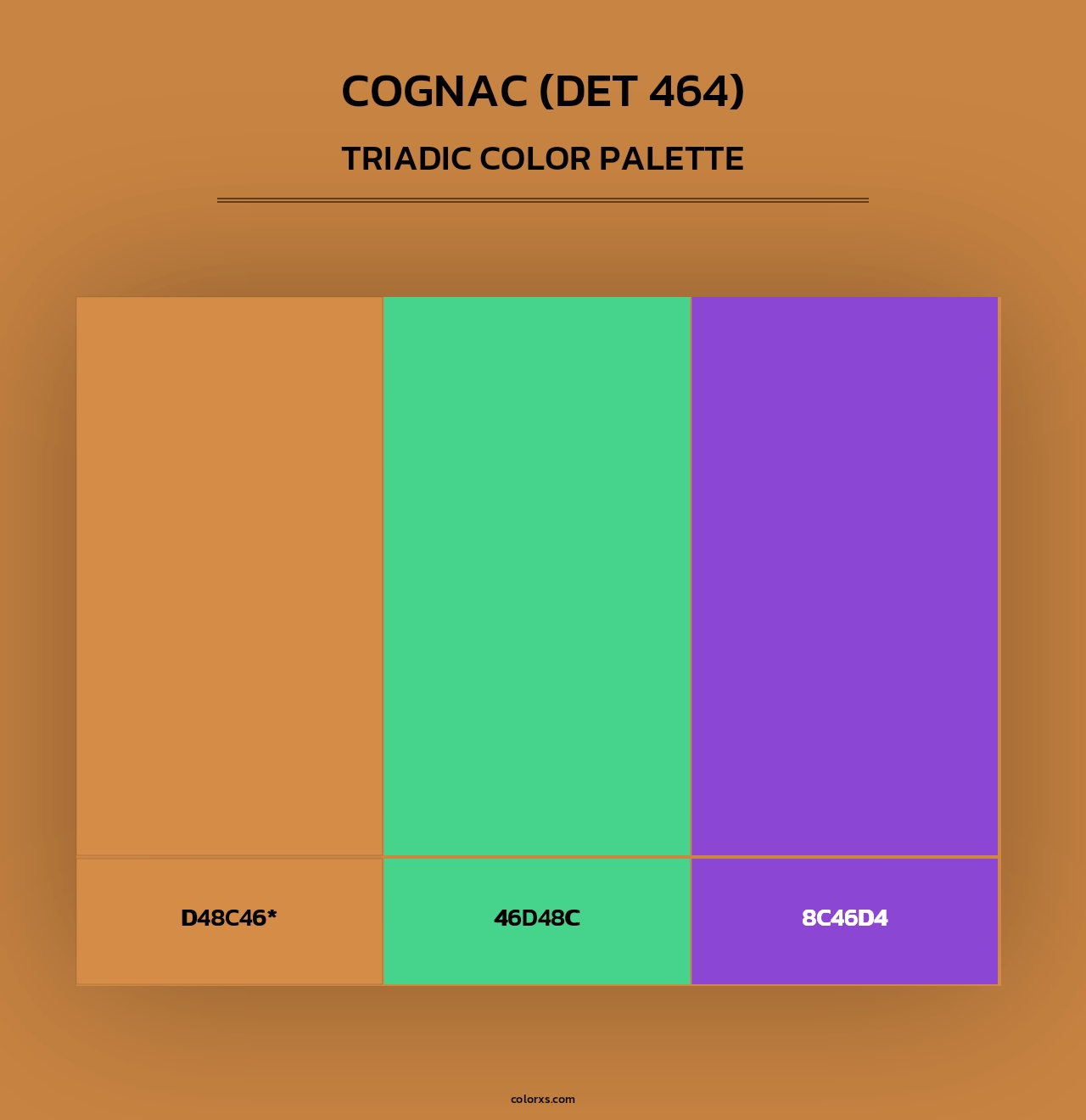 Cognac (DET 464) - Triadic Color Palette