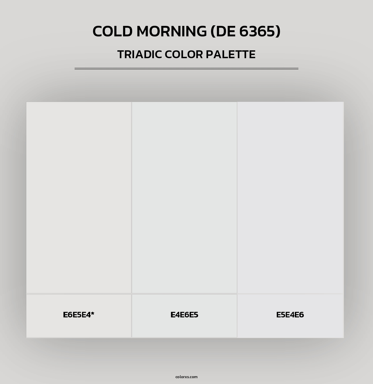 Cold Morning (DE 6365) - Triadic Color Palette