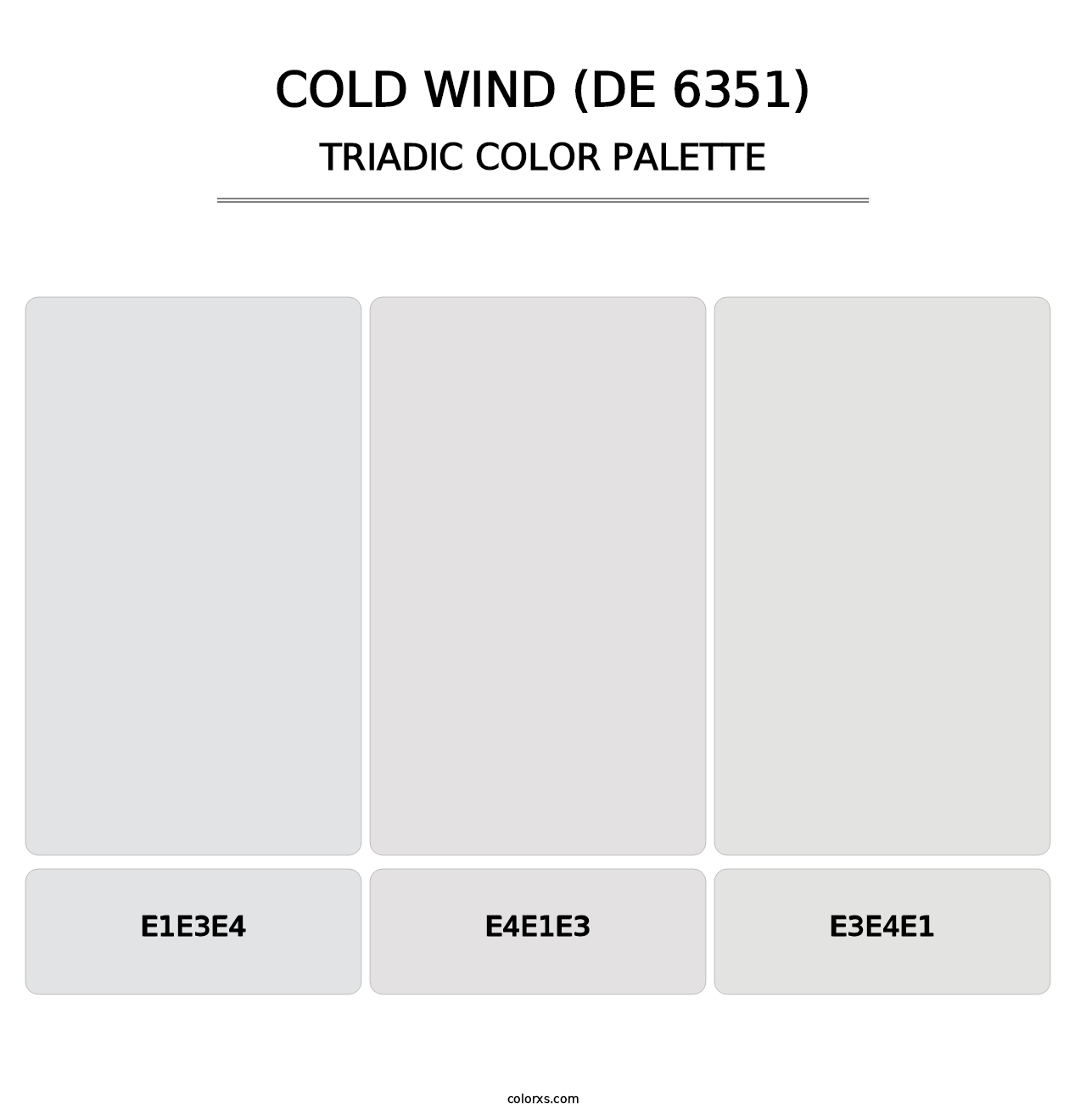 Cold Wind (DE 6351) - Triadic Color Palette
