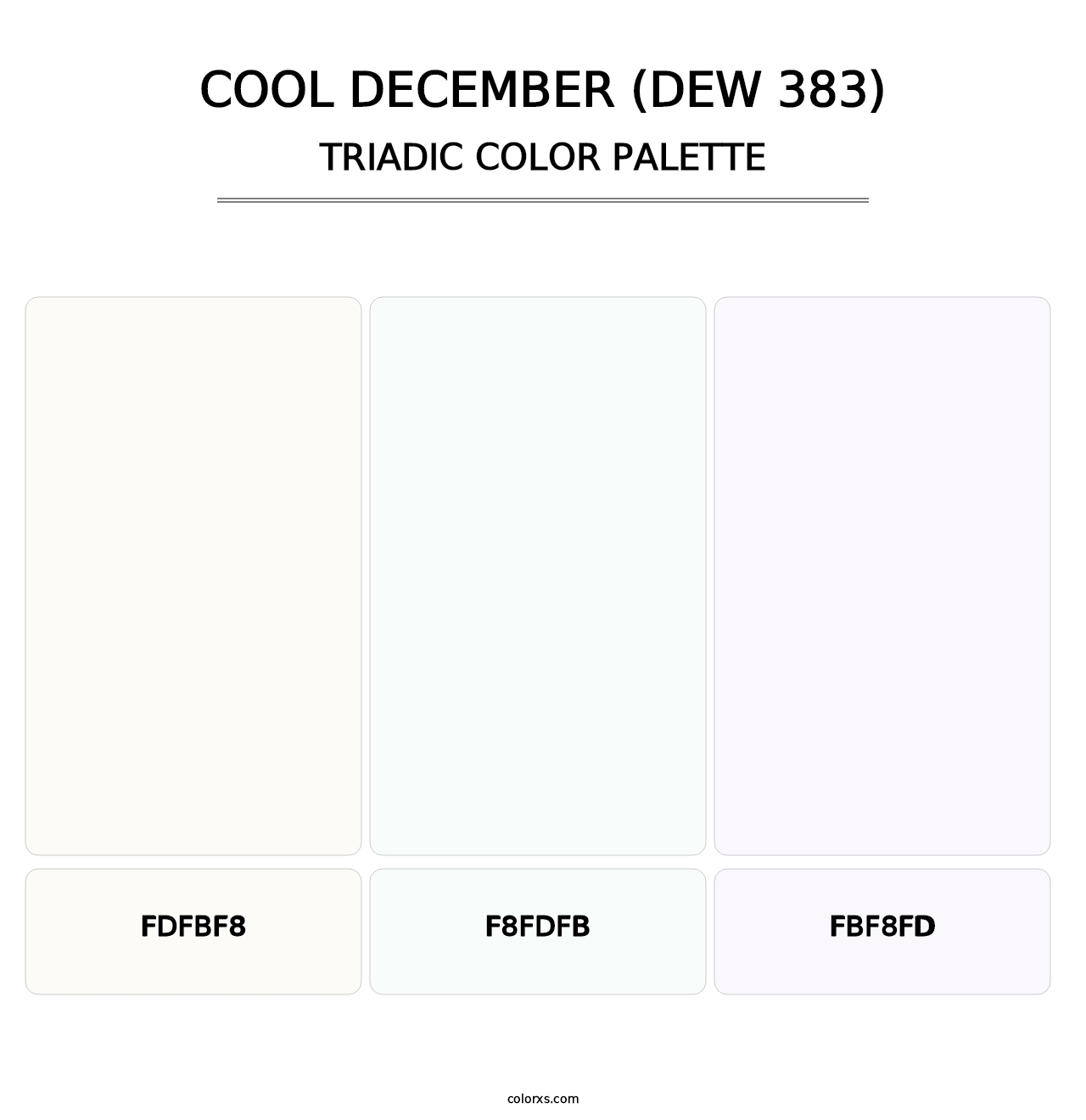 Cool December (DEW 383) - Triadic Color Palette