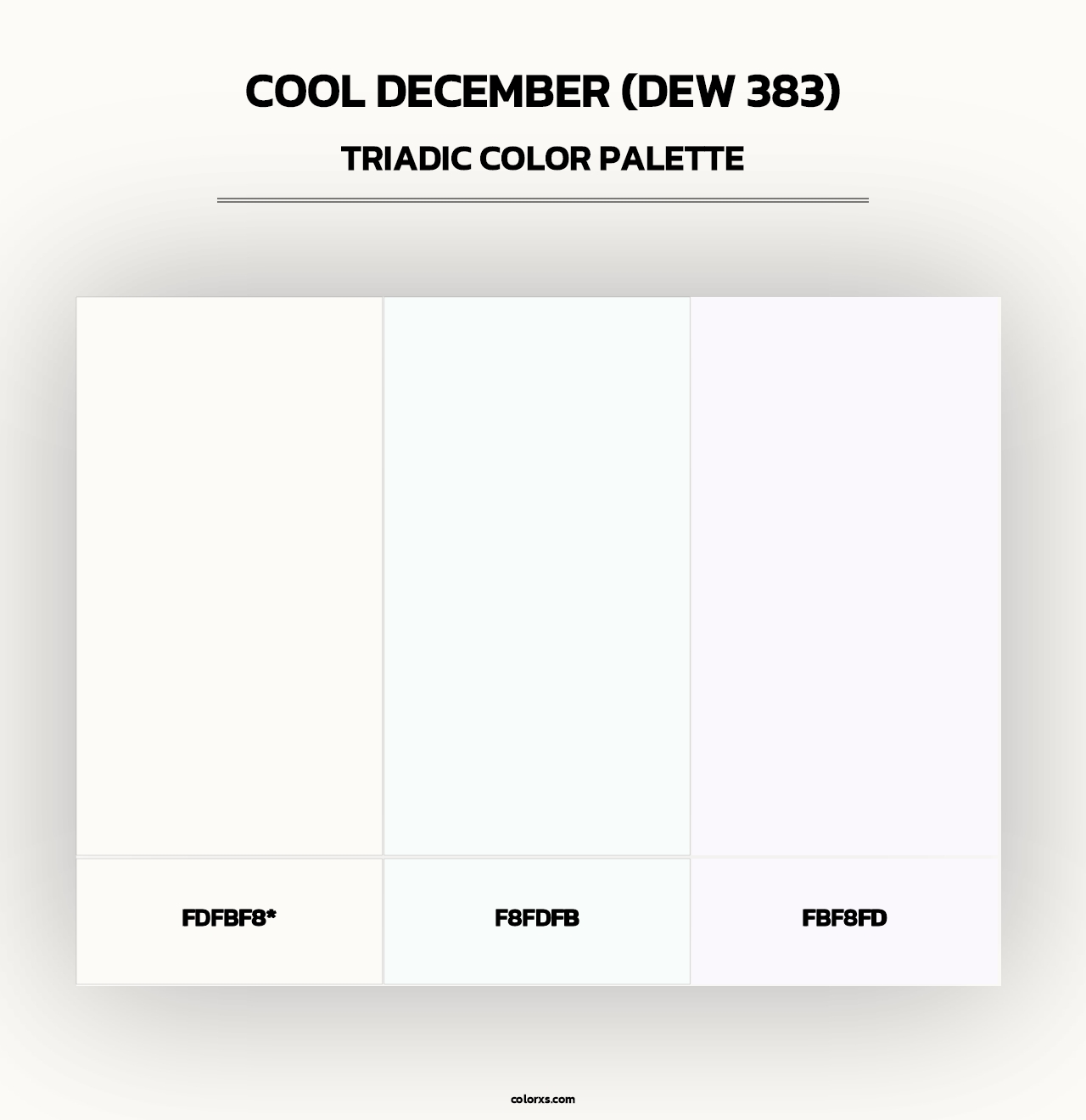 Cool December (DEW 383) - Triadic Color Palette