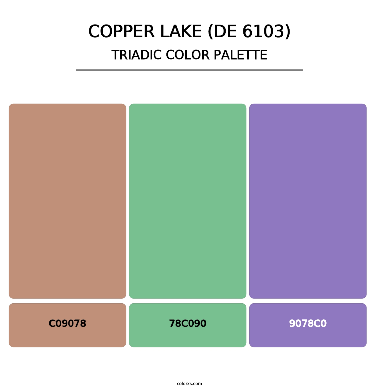 Copper Lake (DE 6103) - Triadic Color Palette