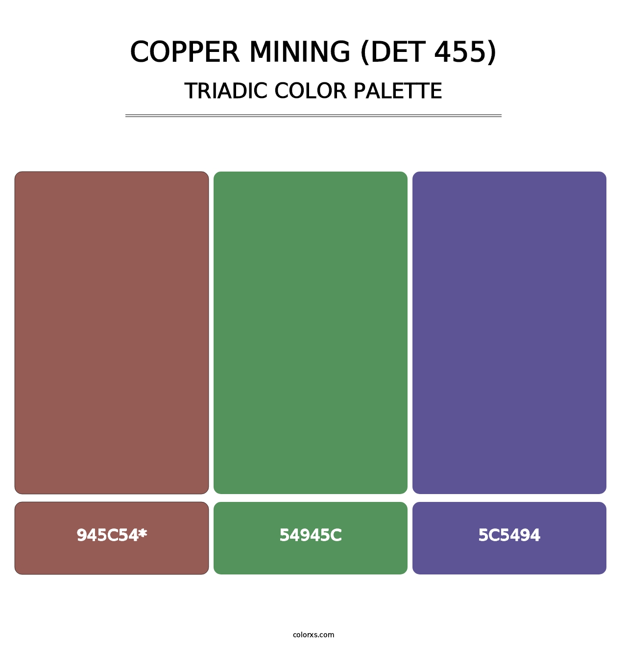 Copper Mining (DET 455) - Triadic Color Palette