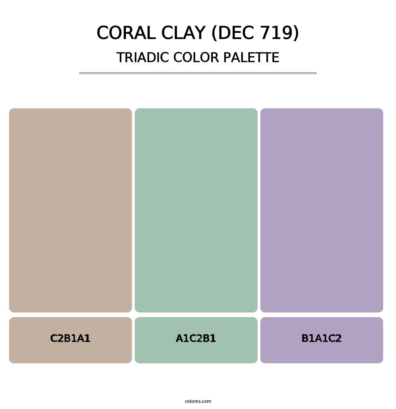 Coral Clay (DEC 719) - Triadic Color Palette