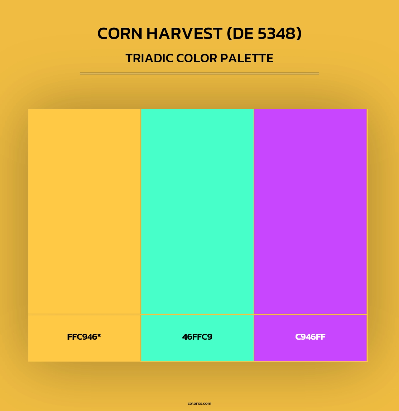 Corn Harvest (DE 5348) - Triadic Color Palette