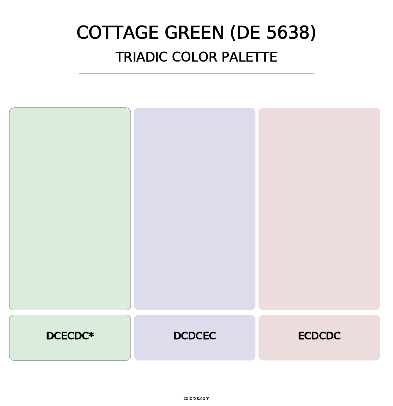 Cottage Green (DE 5638) - Triadic Color Palette