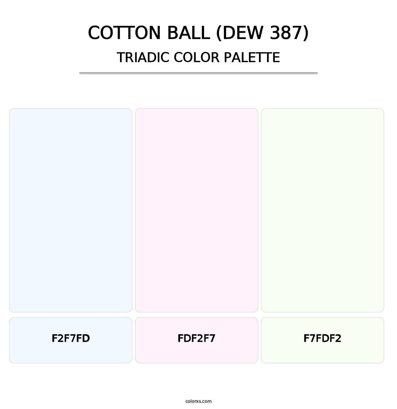 Cotton Ball (DEW 387) - Triadic Color Palette