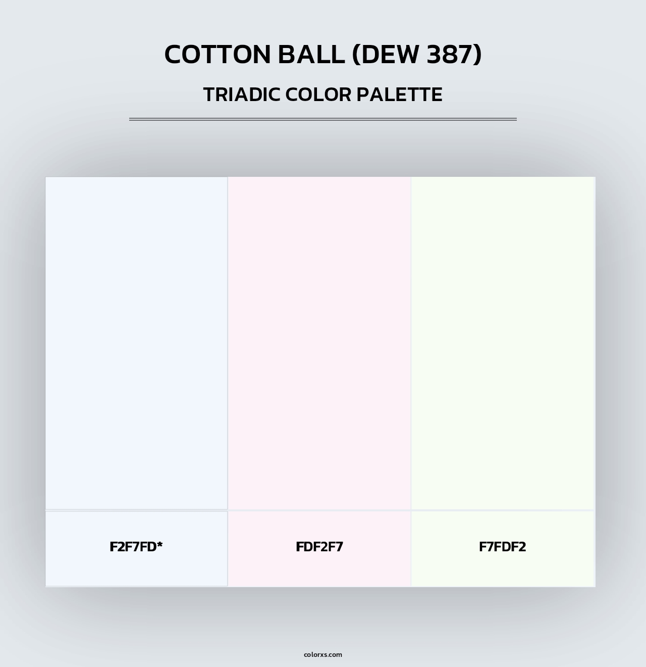 Cotton Ball (DEW 387) - Triadic Color Palette