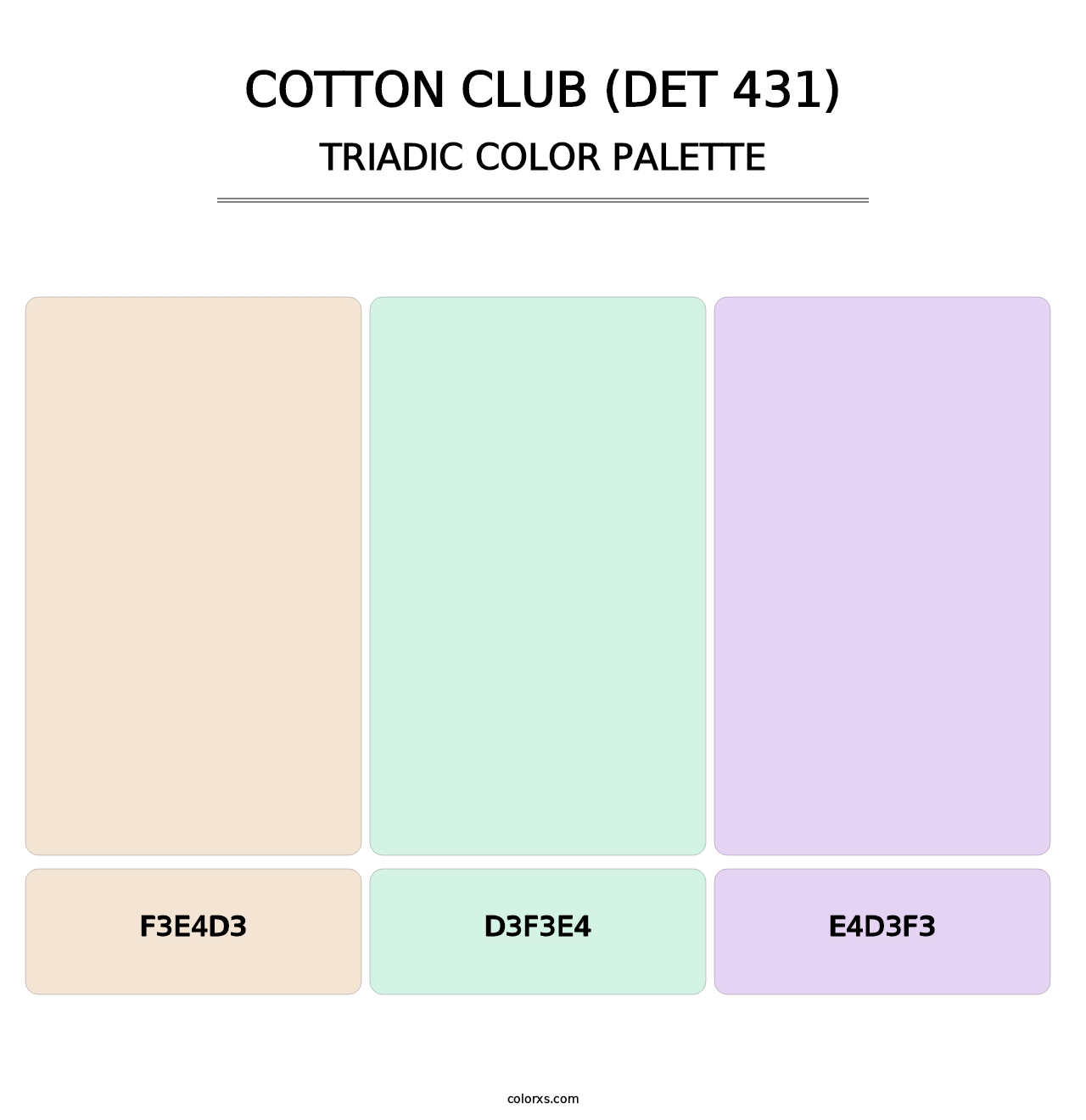 Cotton Club (DET 431) - Triadic Color Palette