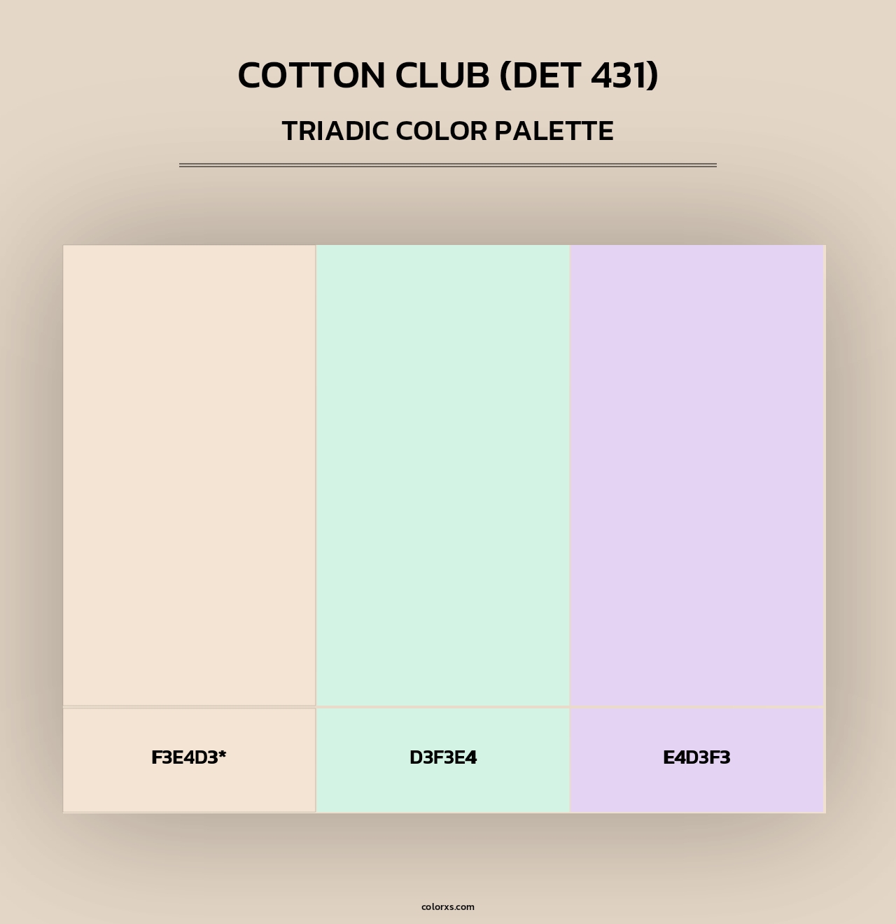 Cotton Club (DET 431) - Triadic Color Palette