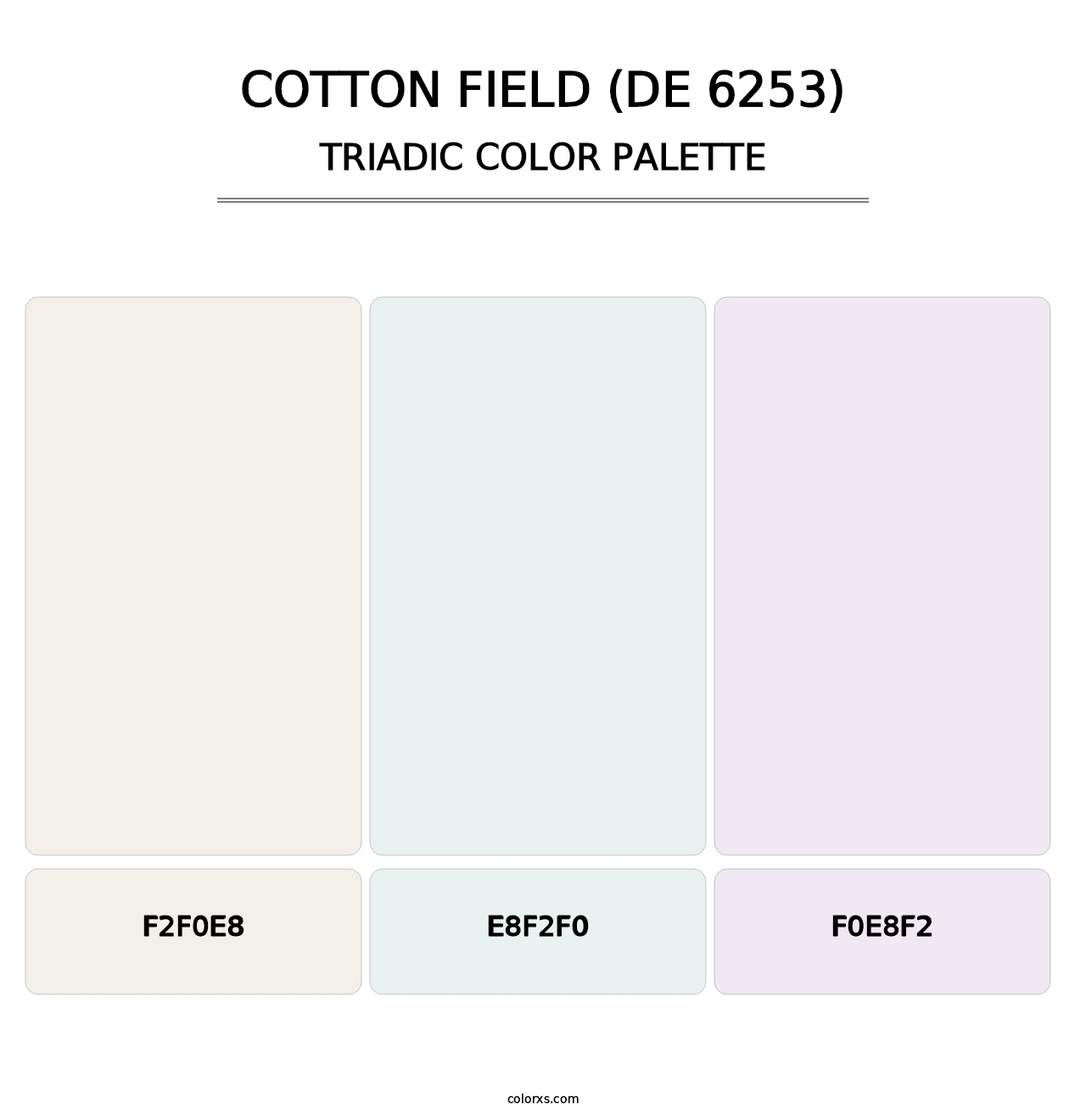 Cotton Field (DE 6253) - Triadic Color Palette
