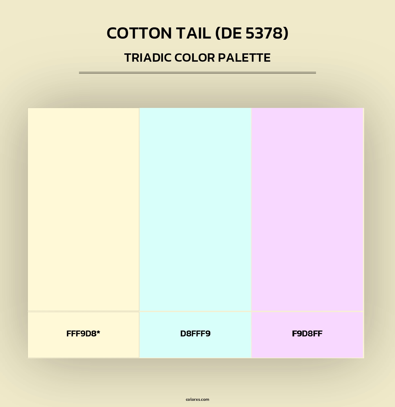 Cotton Tail (DE 5378) - Triadic Color Palette