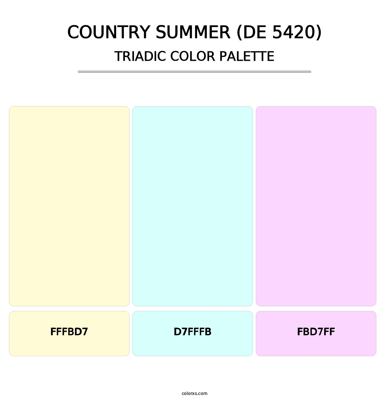 Country Summer (DE 5420) - Triadic Color Palette