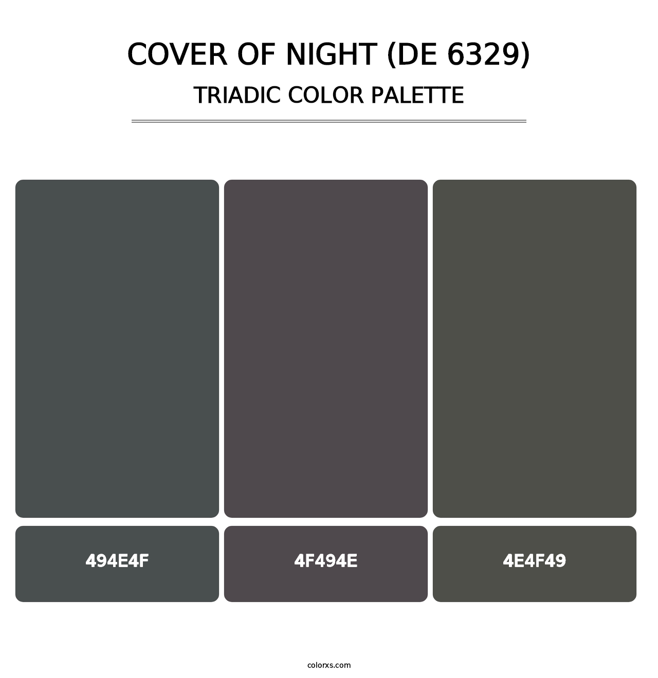 Cover of Night (DE 6329) - Triadic Color Palette