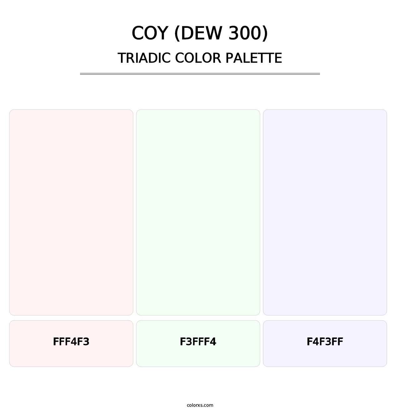 Coy (DEW 300) - Triadic Color Palette