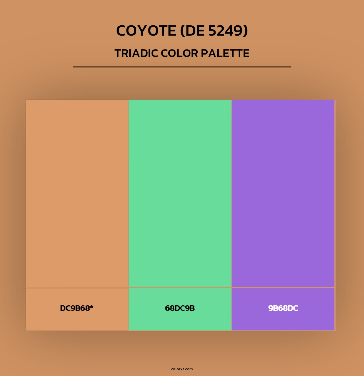 Coyote (DE 5249) - Triadic Color Palette