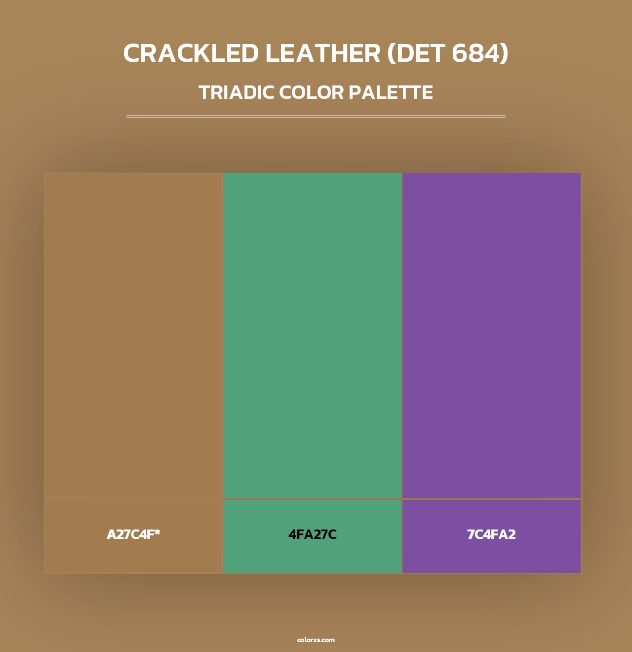 Crackled Leather (DET 684) - Triadic Color Palette