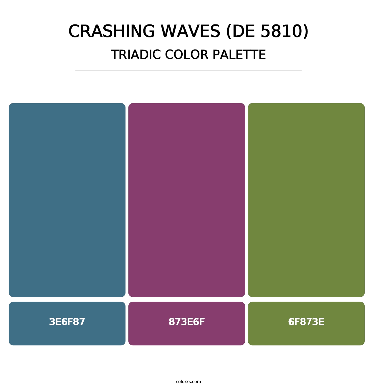 Crashing Waves (DE 5810) - Triadic Color Palette
