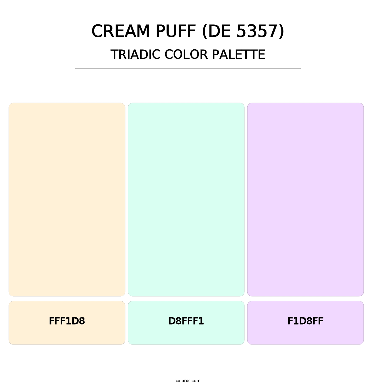 Cream Puff (DE 5357) - Triadic Color Palette