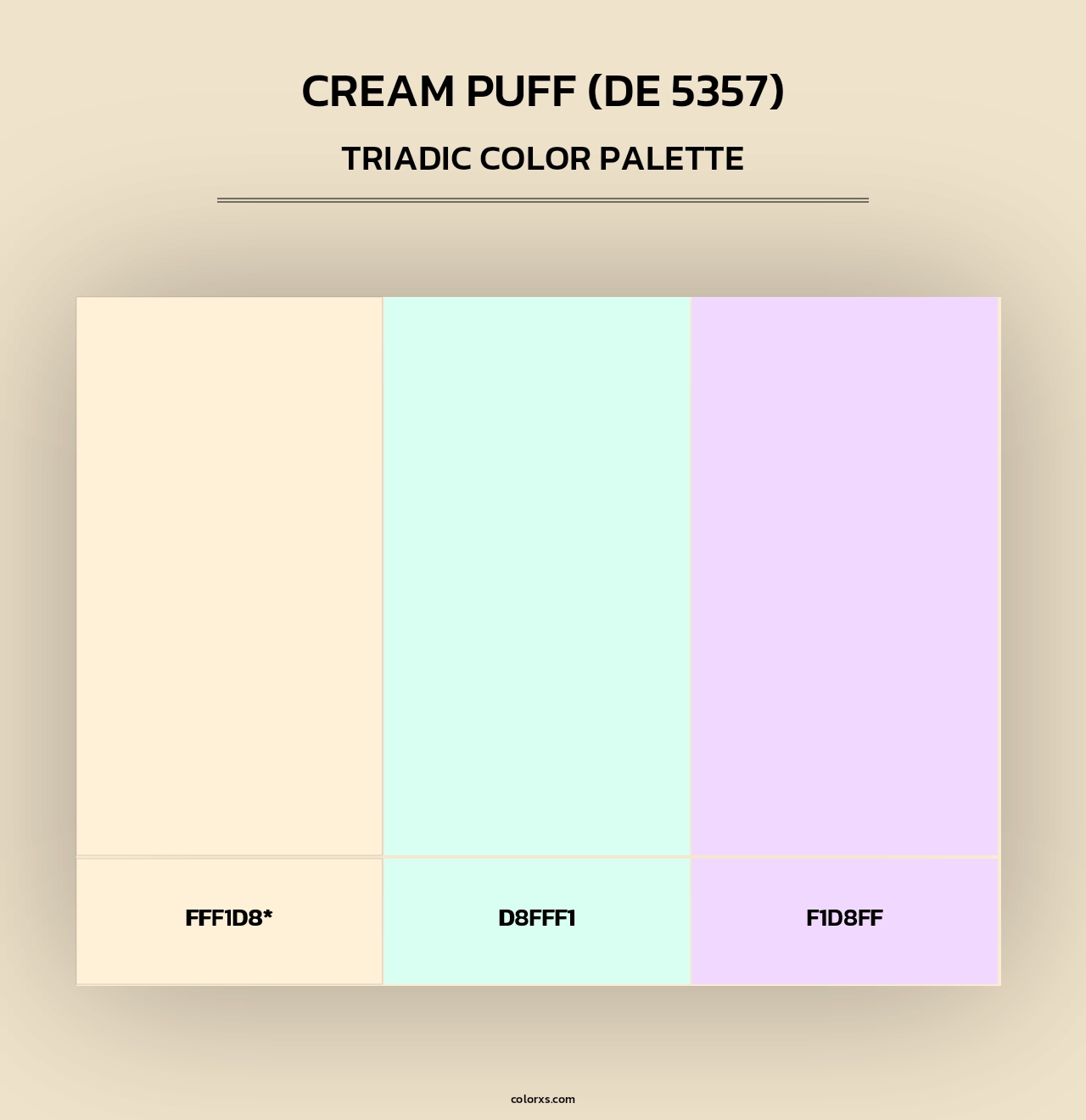 Cream Puff (DE 5357) - Triadic Color Palette