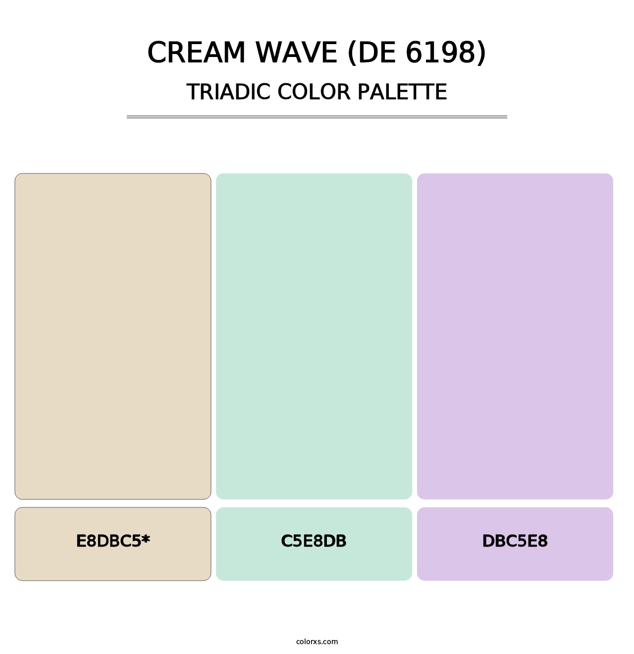 Cream Wave (DE 6198) - Triadic Color Palette