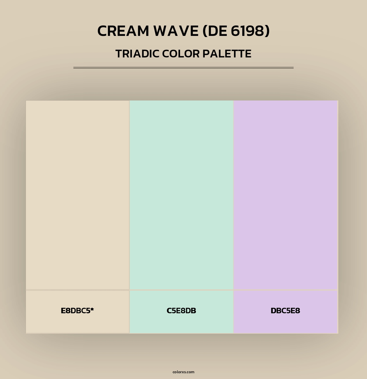 Cream Wave (DE 6198) - Triadic Color Palette