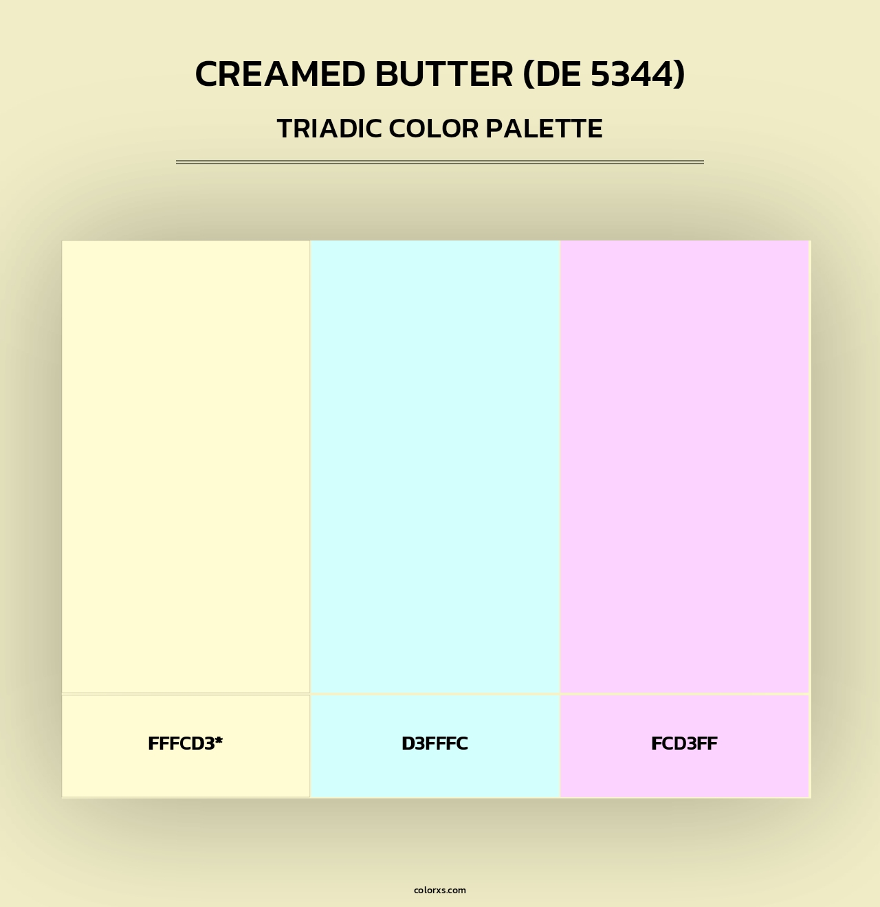 Creamed Butter (DE 5344) - Triadic Color Palette