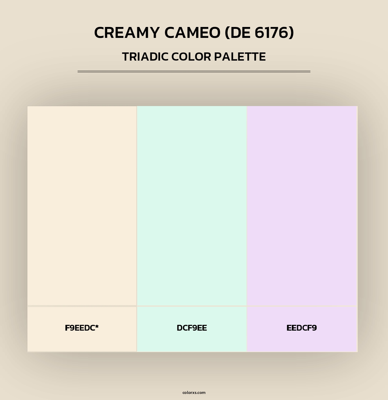 Creamy Cameo (DE 6176) - Triadic Color Palette