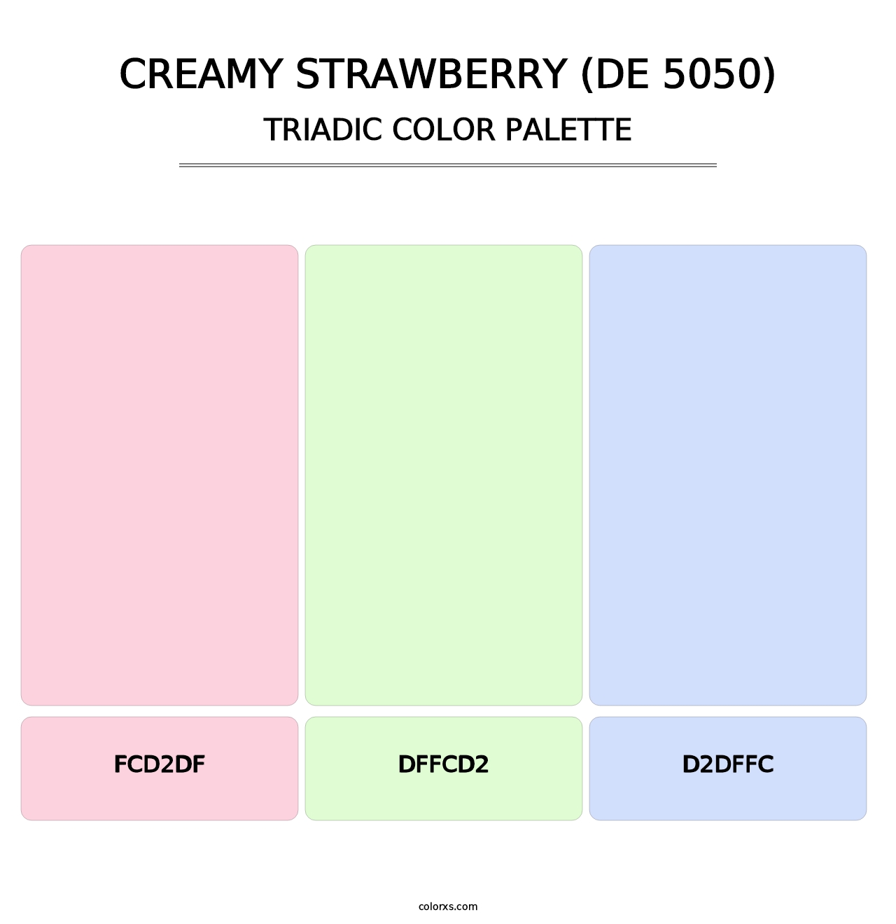 Creamy Strawberry (DE 5050) - Triadic Color Palette