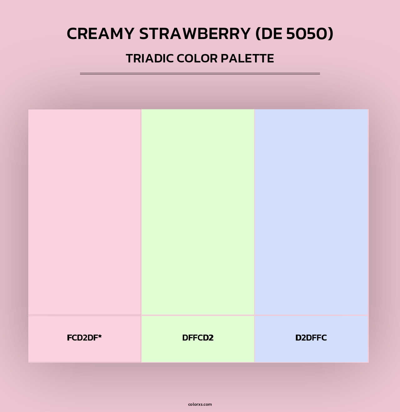 Creamy Strawberry (DE 5050) - Triadic Color Palette